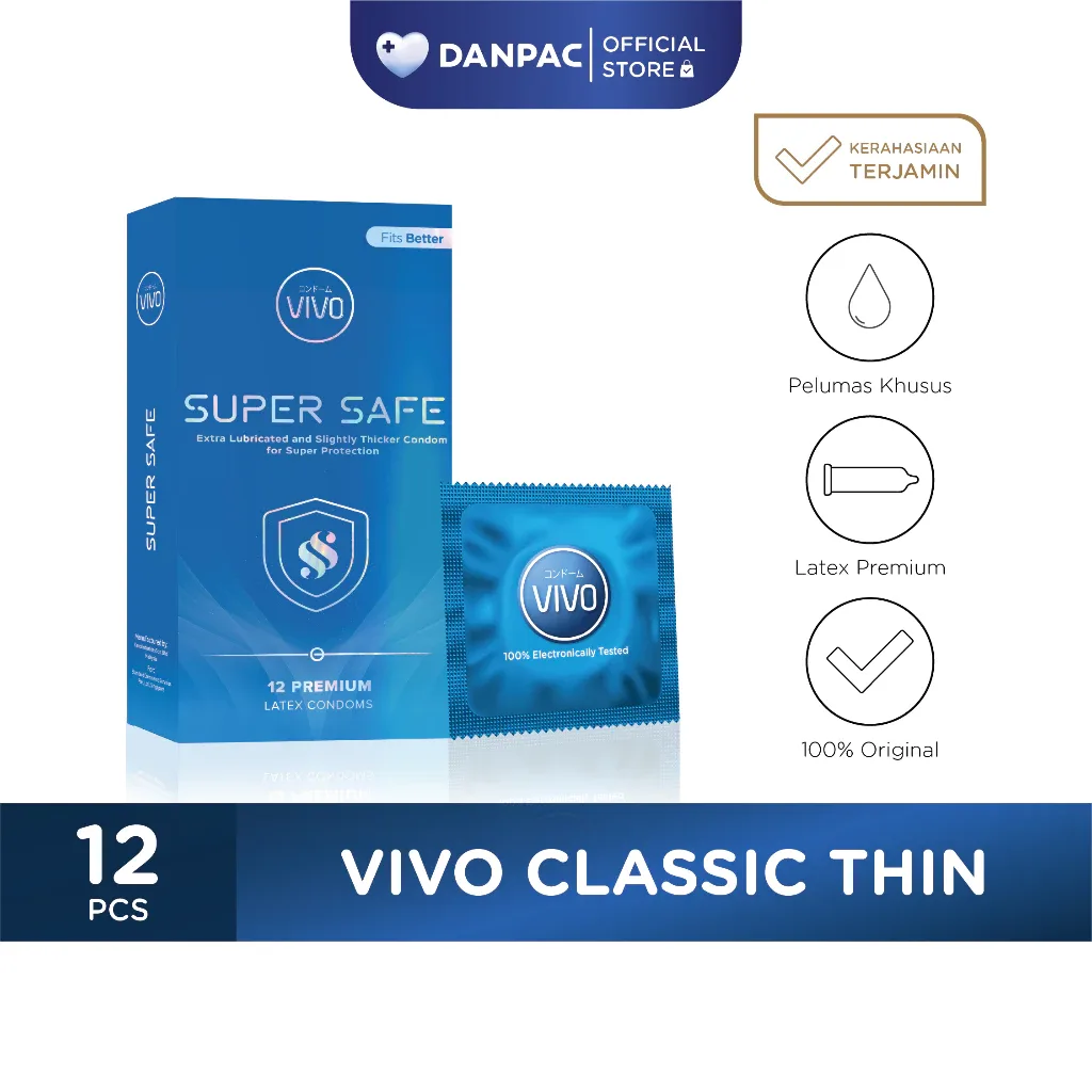 Vivo Kondom Super Safe - 12 Pcs