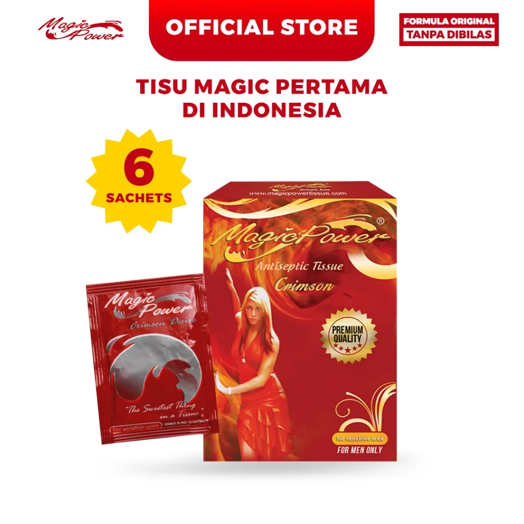 Magic Power Tissue Crimson Desire Sachet - 6 Pcs