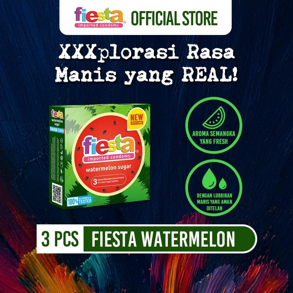 Fiesta Kondom Watermelon Sugar - 3 Pcs
