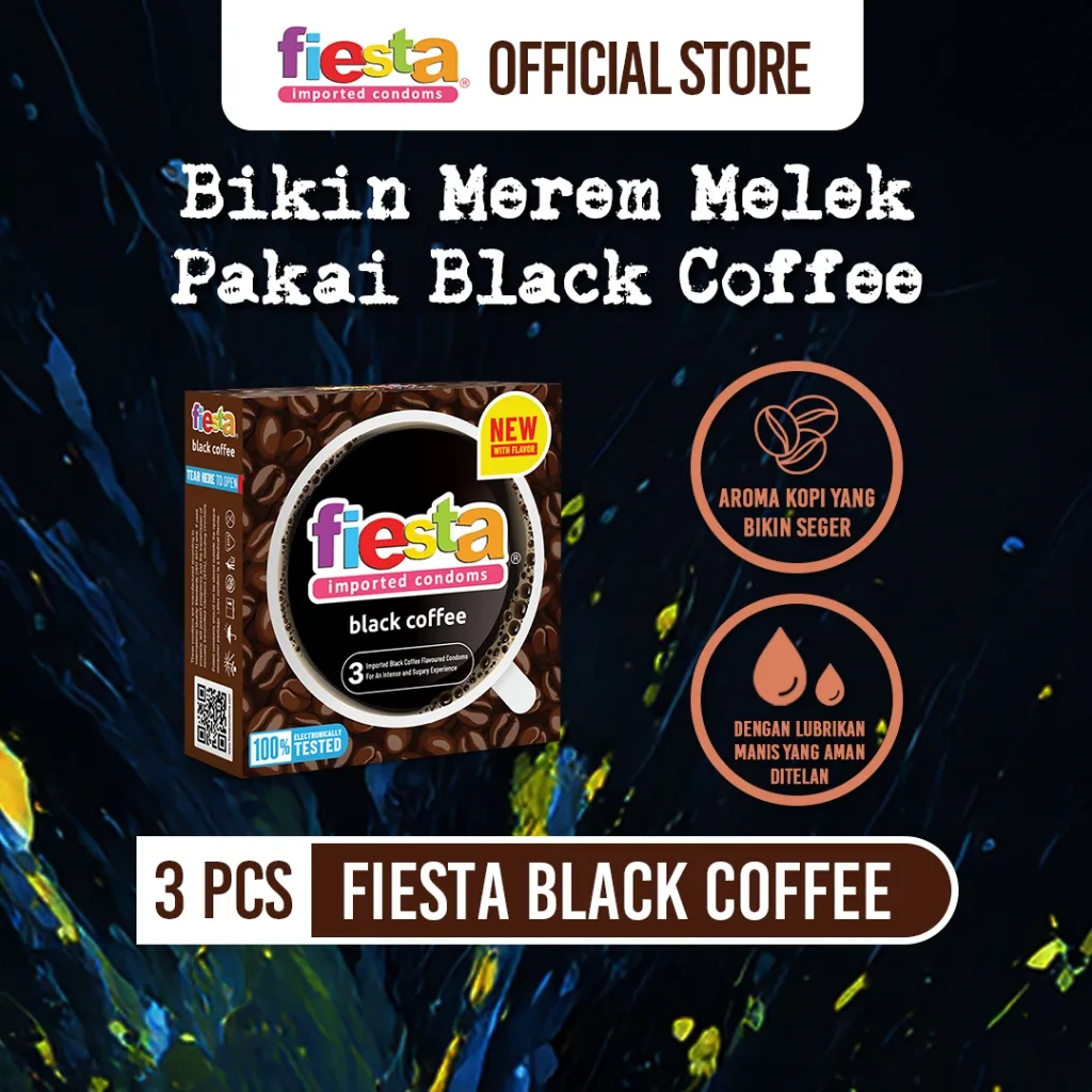 Fiesta Kondom Black Coffee - 3 Pcs
