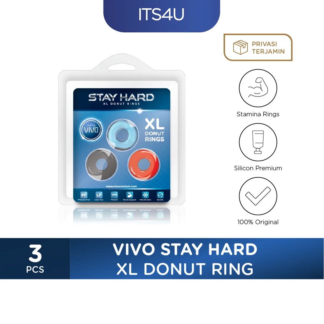 Vivo Stay Hard - XL Donut Rings Silikon Asli