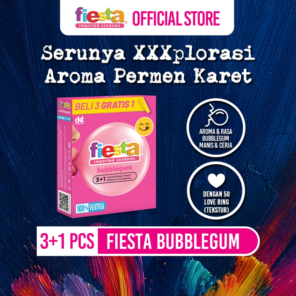 Fiesta Kondom Bubble Gum – 3+1 Pcs