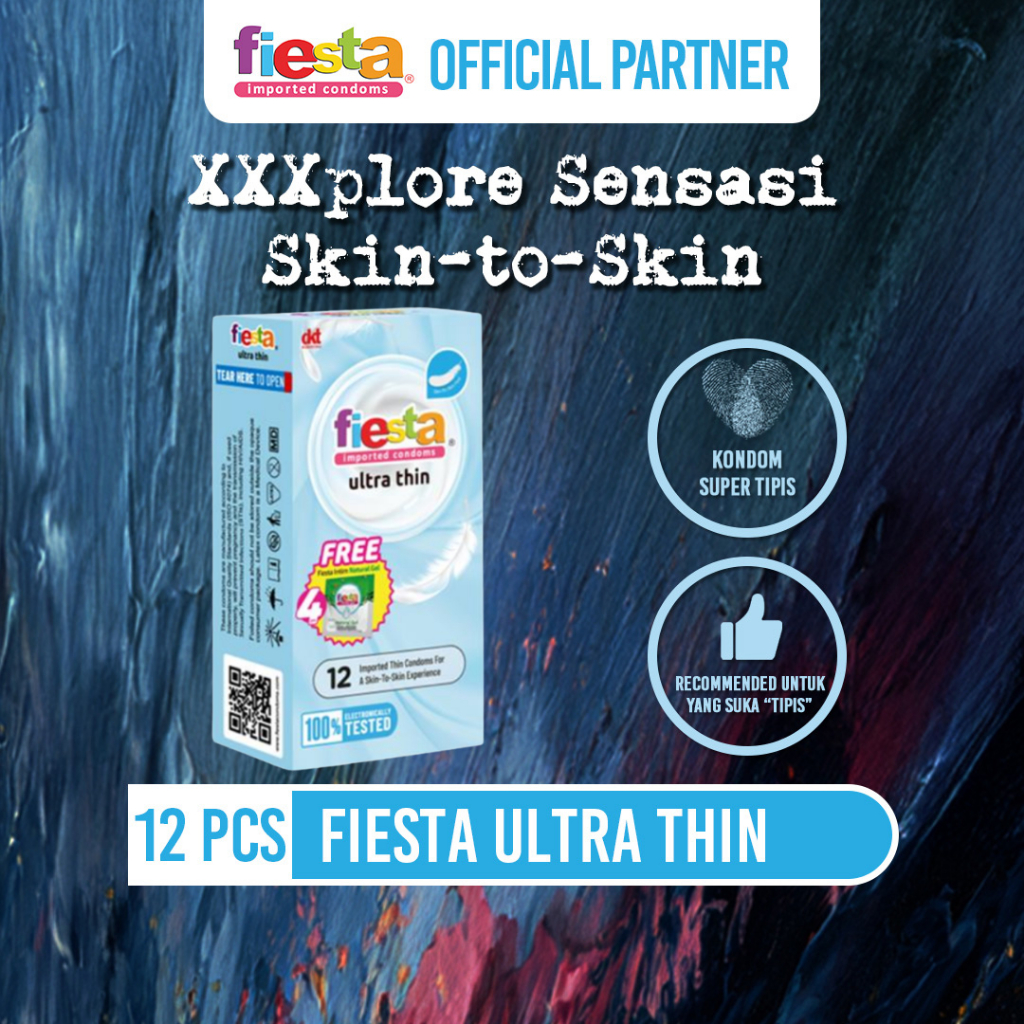 Fiesta Kondom Ultra Thin - 12 Pcs + Fiesta Intim Gel