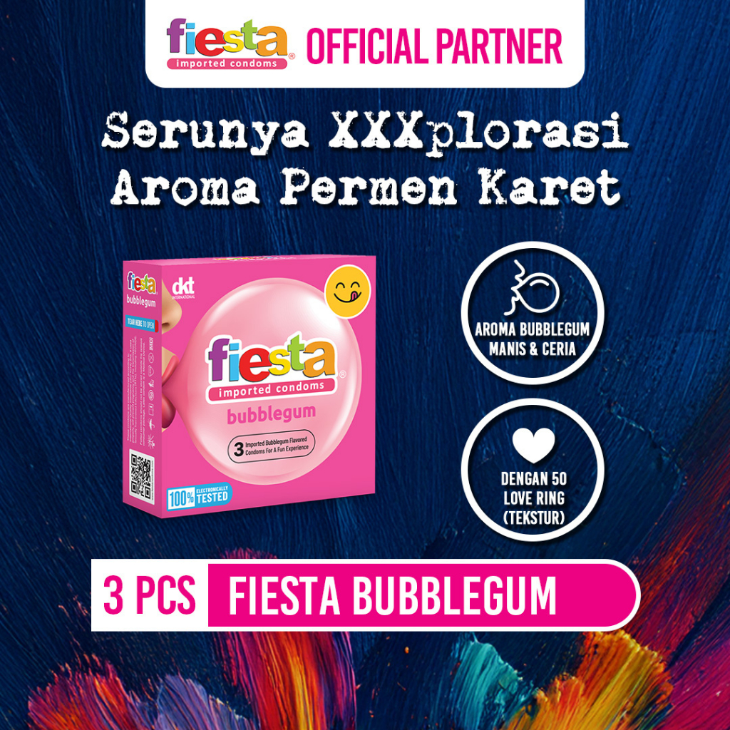 Fiesta Kondom Bubble Gum - 3 Pcs