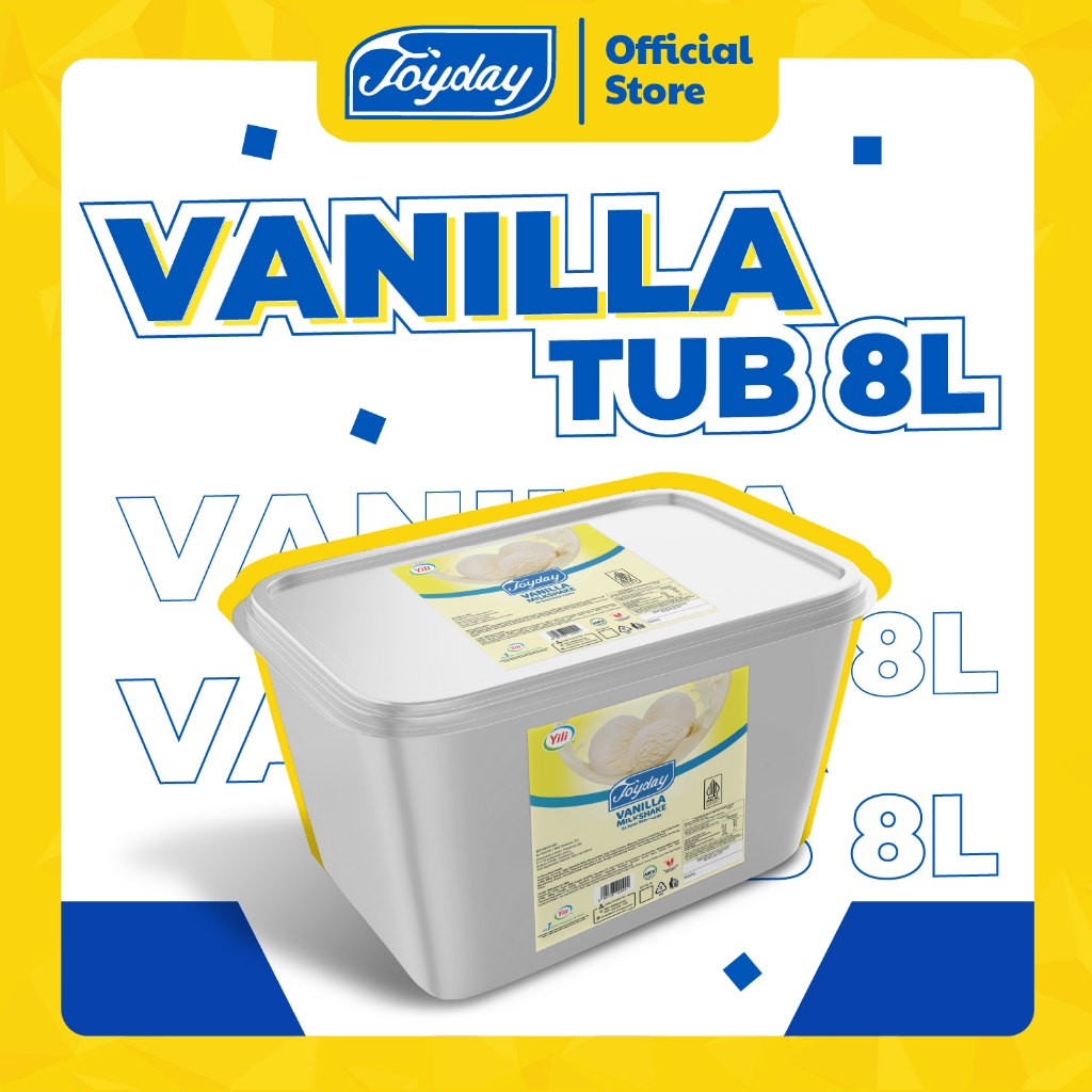 Joyday Ice Cream Bucket Vanilla - 8 Liter