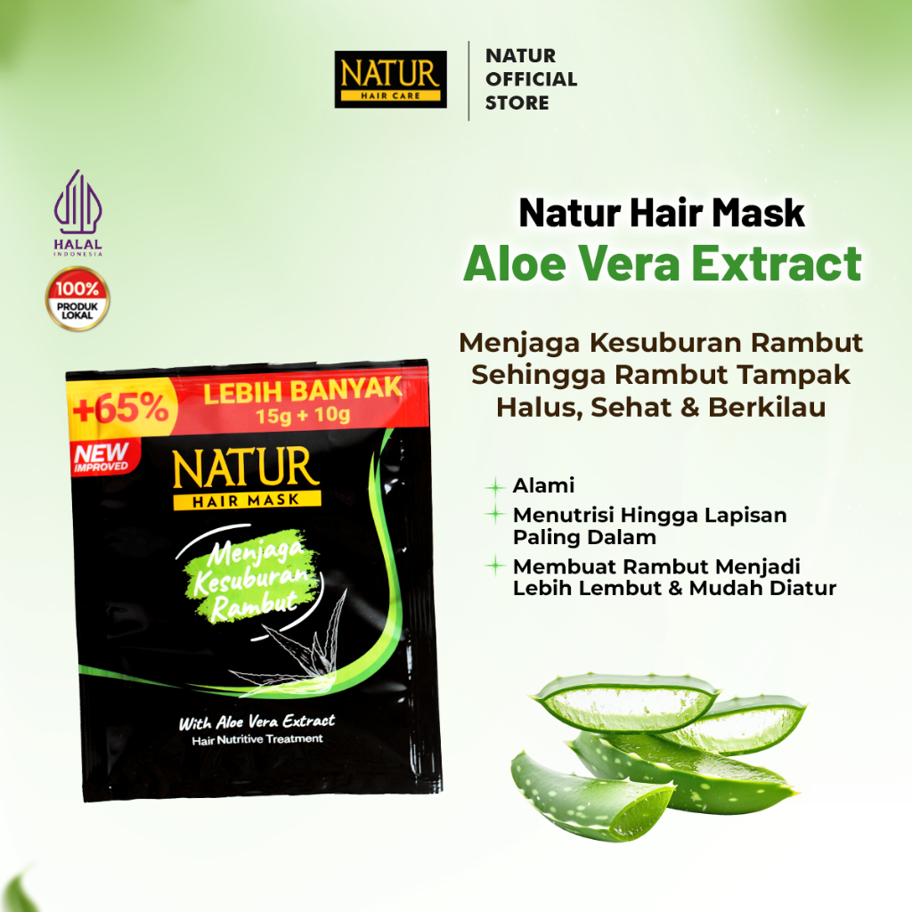 Natur Hair Mask Nutritive Treatment Aloe Vera - 25 gr