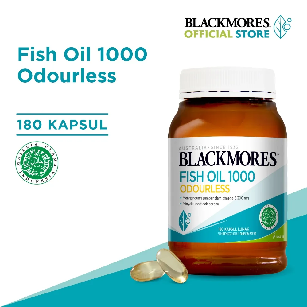 Blackmores Fish Oil 1000 Odourless - 180 Kapsul