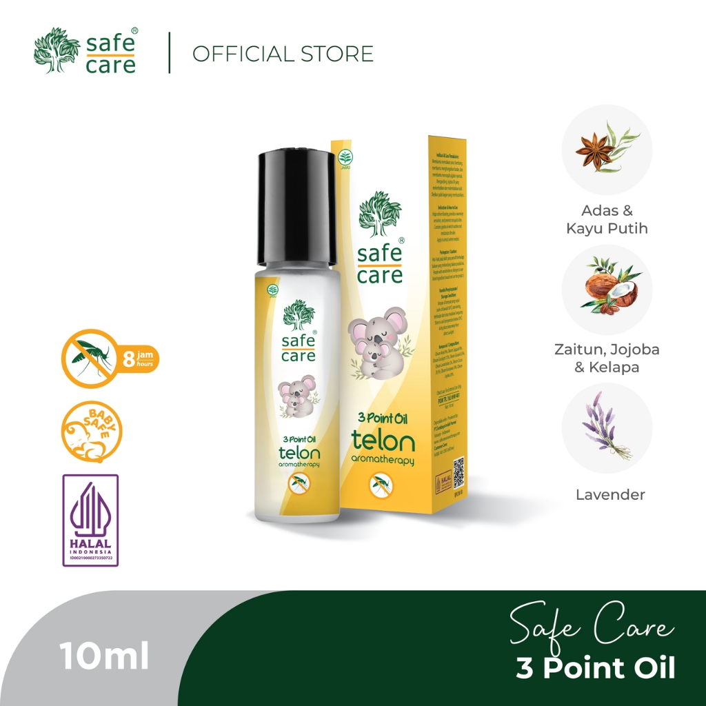 Safe Care 3 Point Oil Minyak Telon Aromatherapy - 10 mL