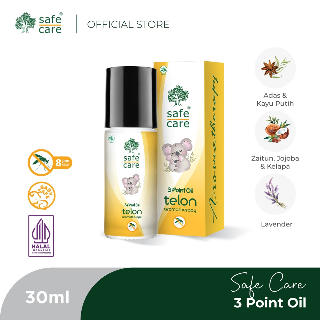Safe Care 3 Point Oil Minyak Telon Aromatherapy - 30 mL