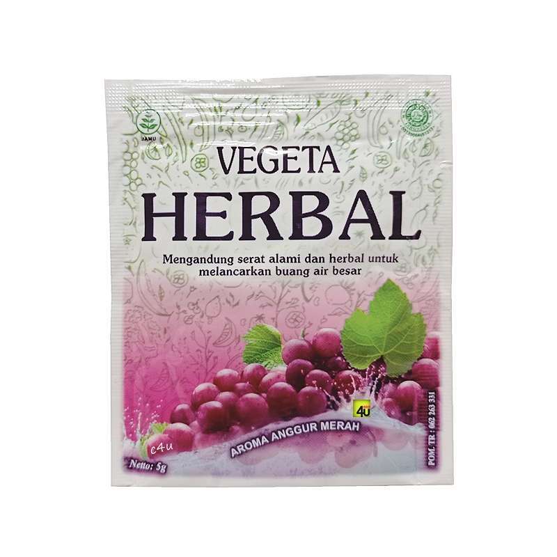 VEGETA Herbal Minuman Serat Rasa Anggur Merah - 1 Sachet