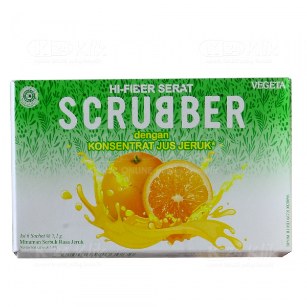 VEGETA SCRUBBER Herbal Minuman Serat Rasa Jeruk - 6 Sachet