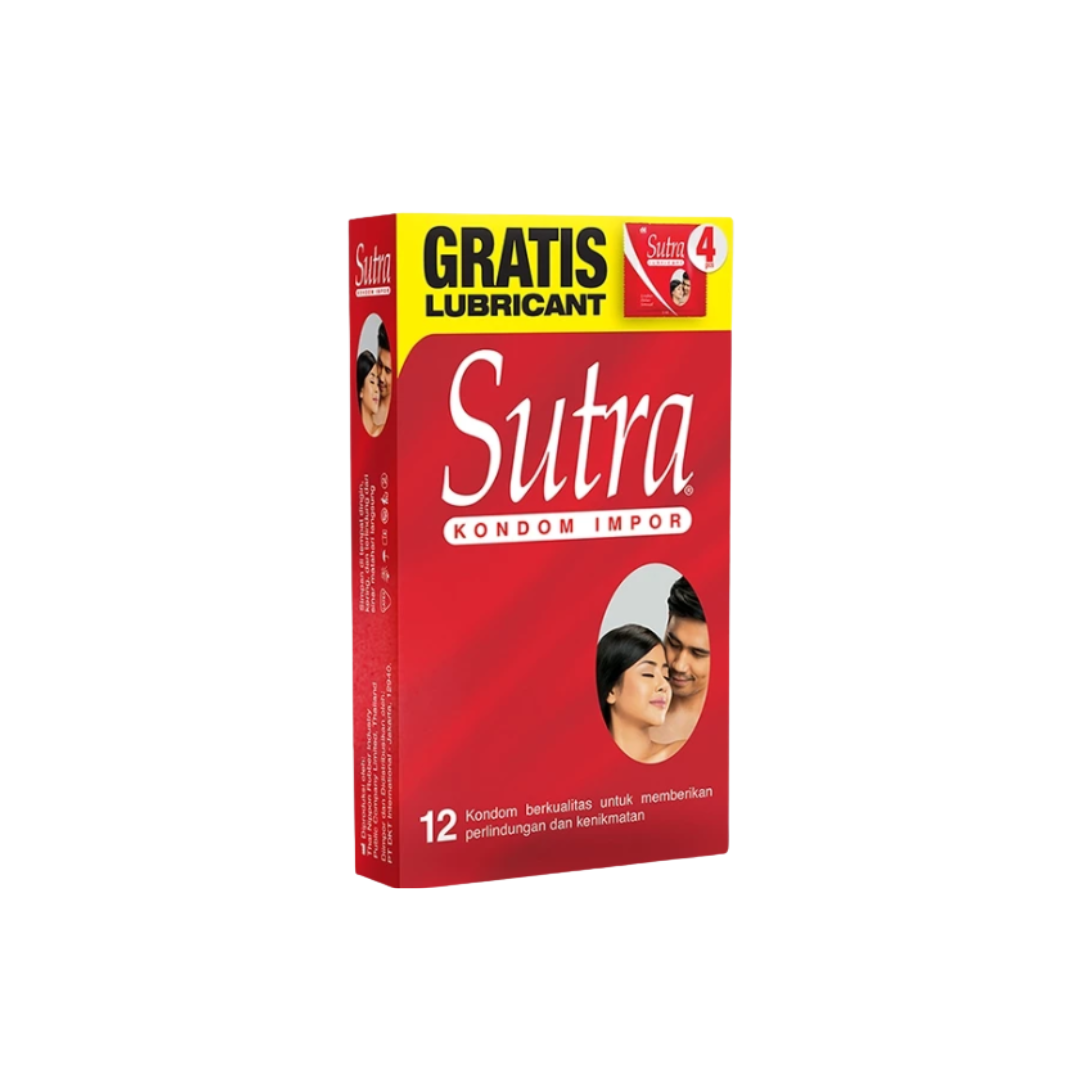 Sutra Kondom Classic - 12+Sutra Lubricant 5 mL - 4 Pcs