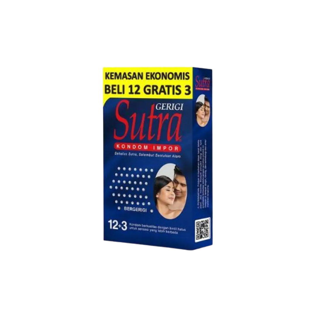 Sutra Kondom Gerigi - 12+3 Pcs