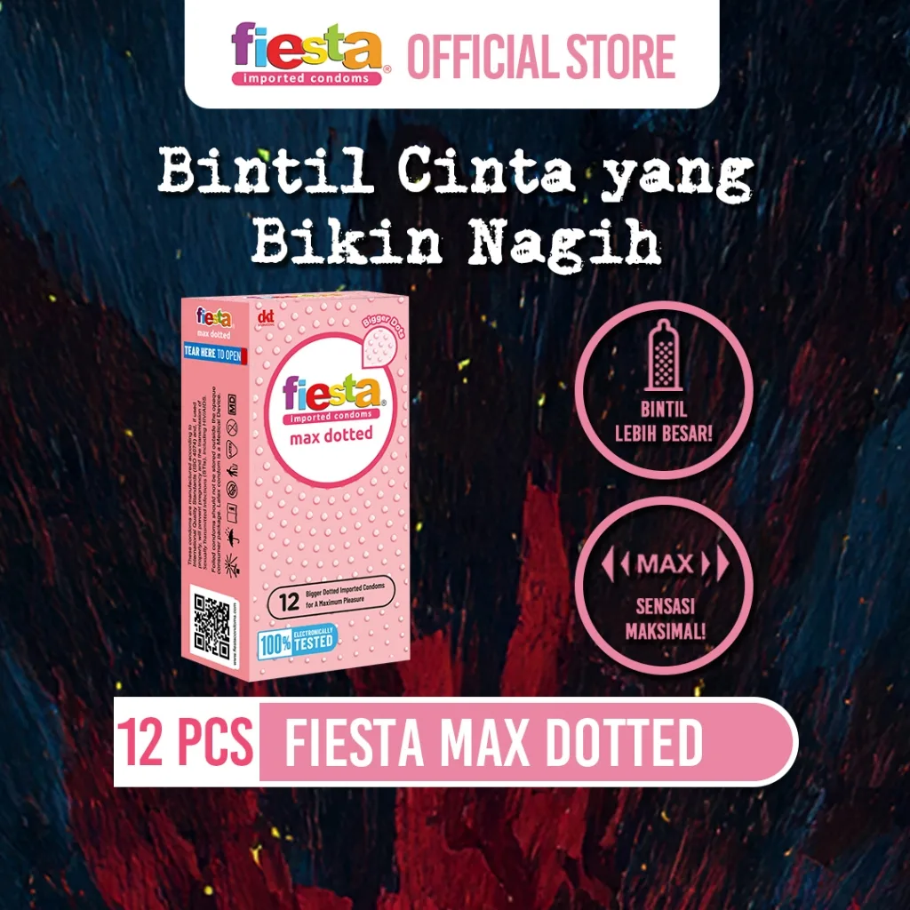 Fiesta Kondom Max Dotted - 12 Pcs