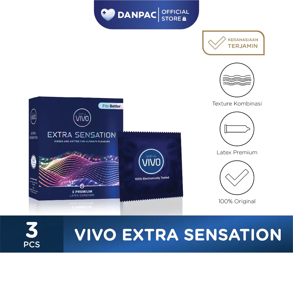 Vivo Kondom Extra Sensation - 3 Pcs