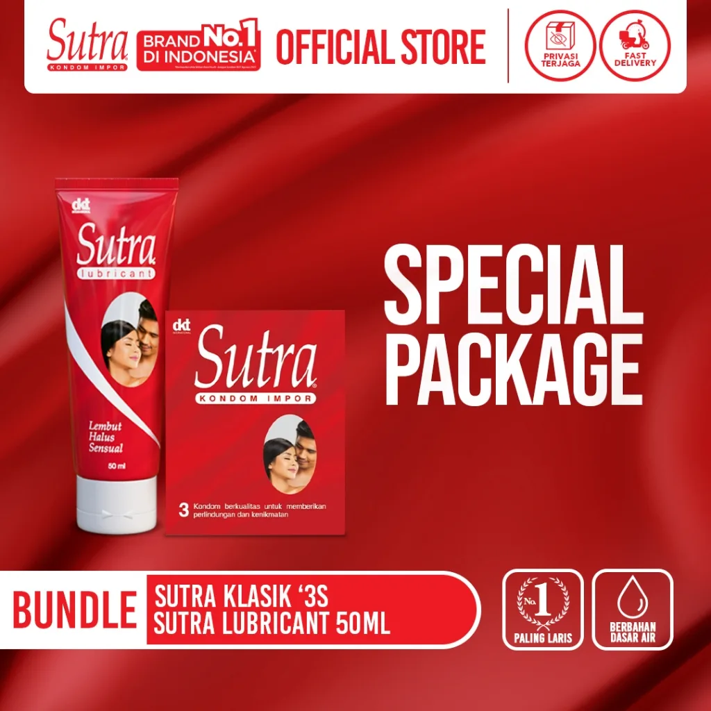 Sutra Kondom Classic - 3 Pcs + Sutra Lubricant - 50 mL