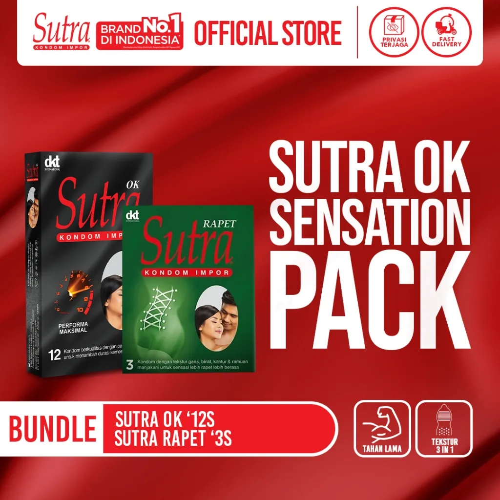 Sutra Kondom Ok - 12 Pcs + Sutra Kondom Rapet - 3 Pcs