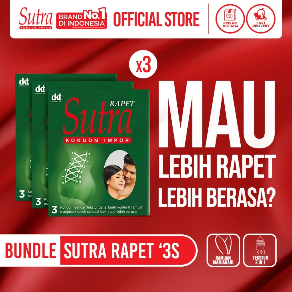 Sutra Kondom Rapet - 3 Pcs × 3