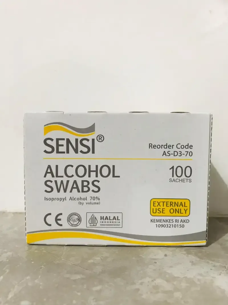 Sensi Alcohol Swab Antiseptic - 100 Sheets