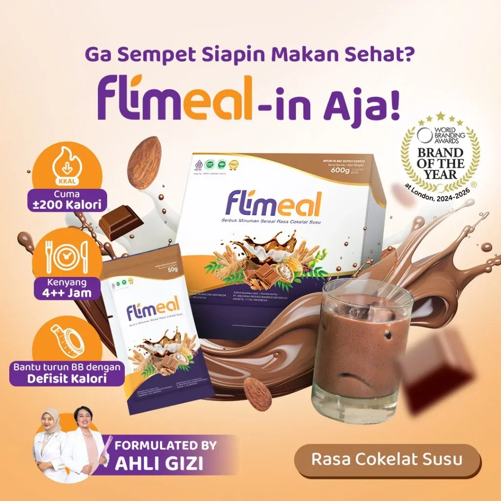 Flimeal Meal Replacement Coklat Susu Box - 12 Sachet