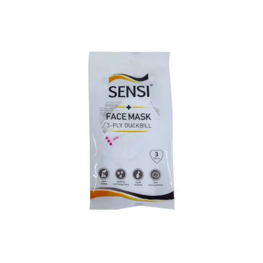 Sensi Masker Duckbill 4 Ply Earloop Putih - 3 Pcs