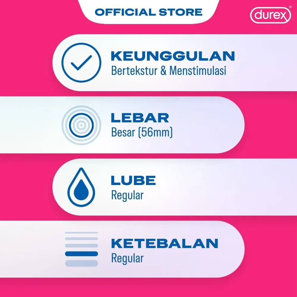 Durex Kondom Pleasuremax - 3 Pcs