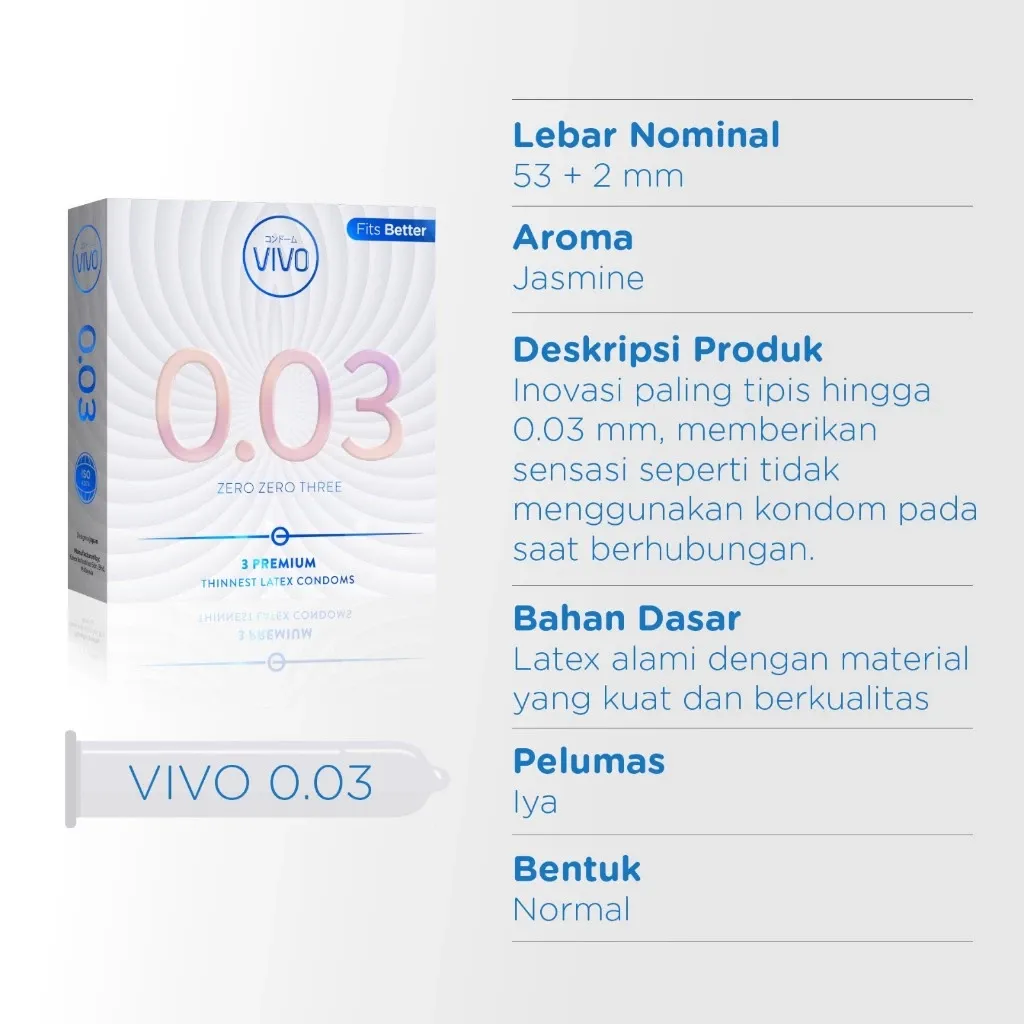 Vivo Kondom 0.03 - 3 Pcs
