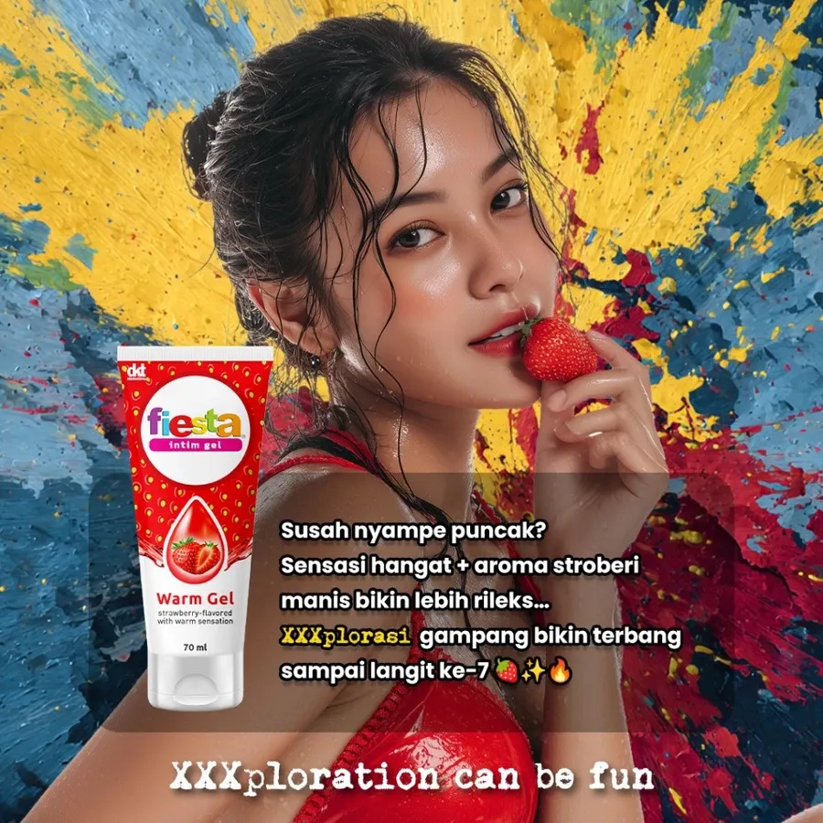 Fiesta Lubricant Gel Warm Strawberry - 70 mL