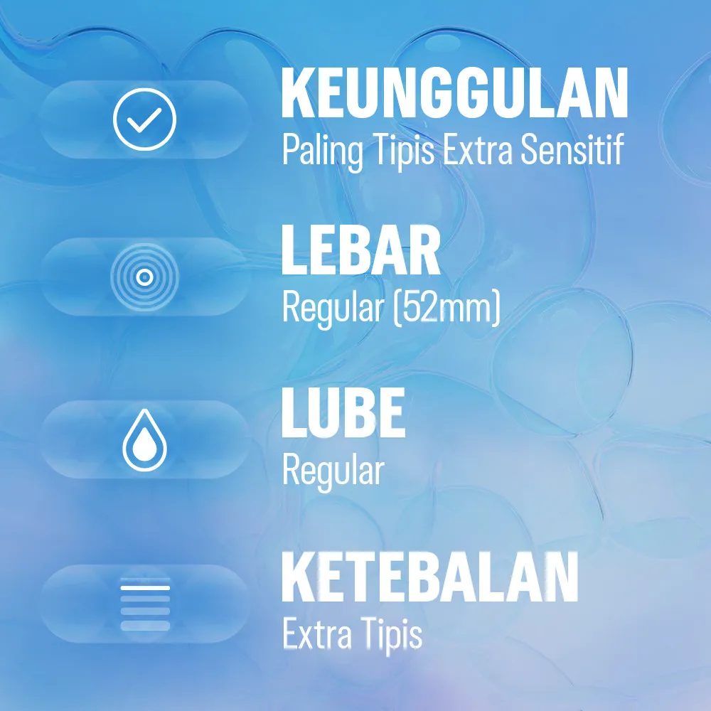Durex Kondom Invisible Regular Fit - 10 Pcs